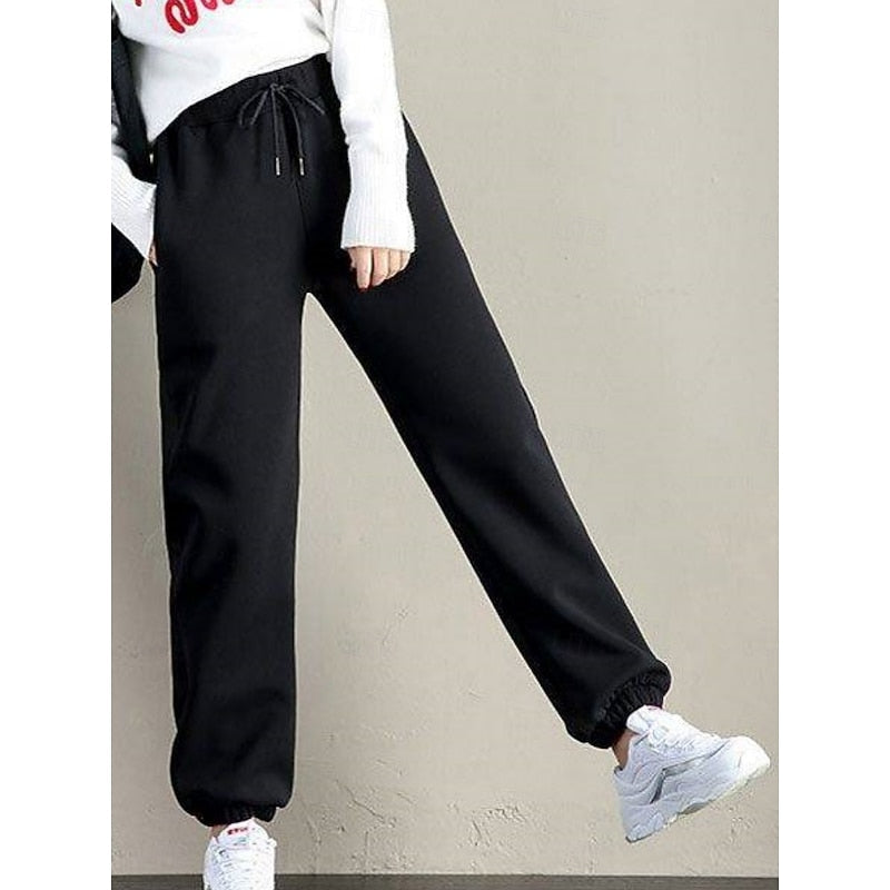 Women's Fleece Jogger Pants Warm — High Waist Relaxed Fit 3