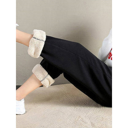Women's Fleece Jogger Pants Warm — High Waist Relaxed Fit 4