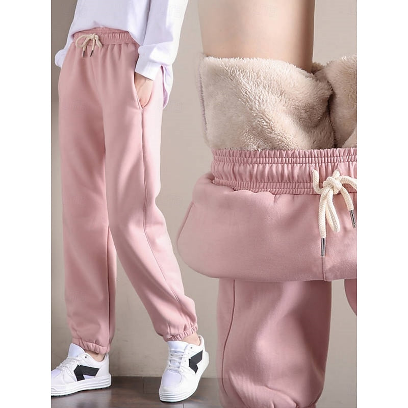 Women's Fleece Jogger Pants Warm — High Waist Relaxed Fit 7