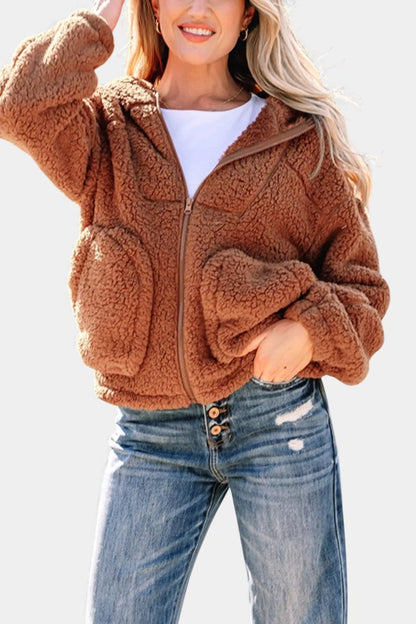 Women's Teddy Fleece Jacket with Hood — Cozy & Warm 3