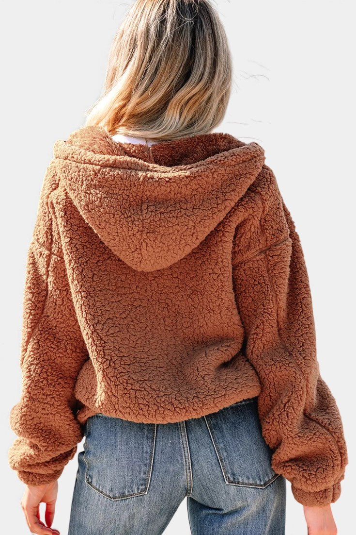 Women's Teddy Fleece Jacket with Hood — Cozy & Warm 4