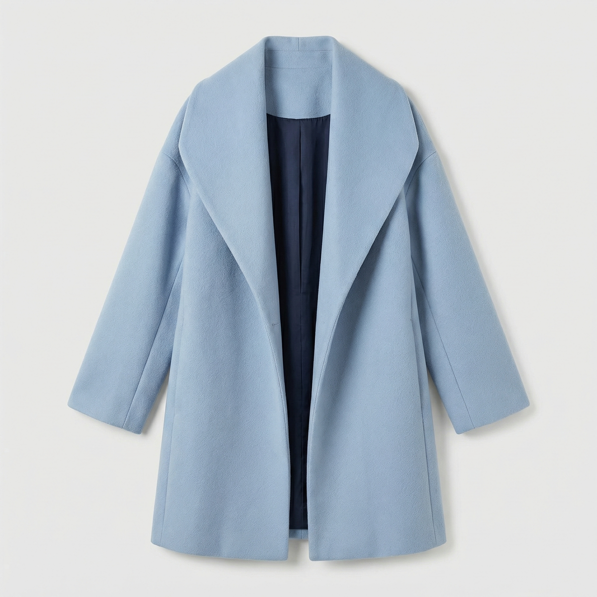 Damen Mantel Oversize — Schalkragen, Knielang, gerader Schnitt 4