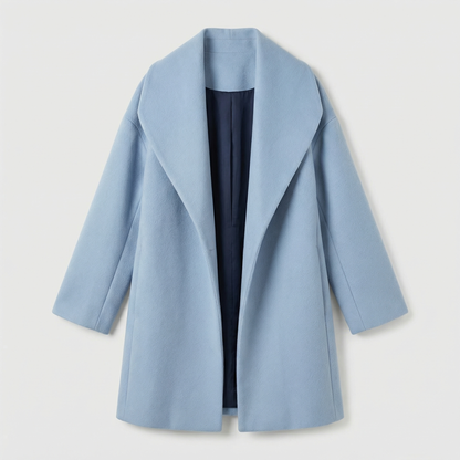 Damen Mantel Oversize — Schalkragen, Knielang, gerader Schnitt 4