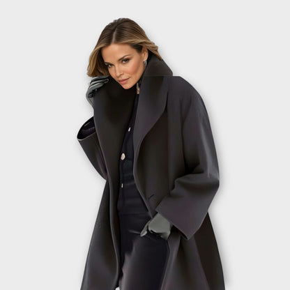 Damen Mantel Oversize — Schalkragen, Knielang, gerader Schnitt 6