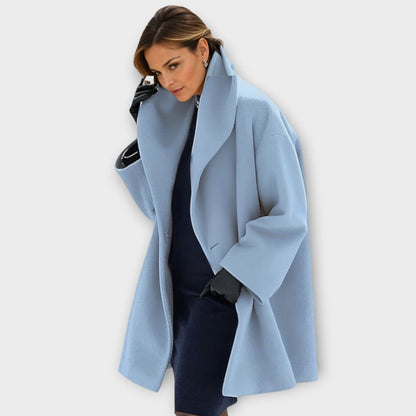 Damen Mantel Oversize — Schalkragen, Knielang, gerader Schnitt 3