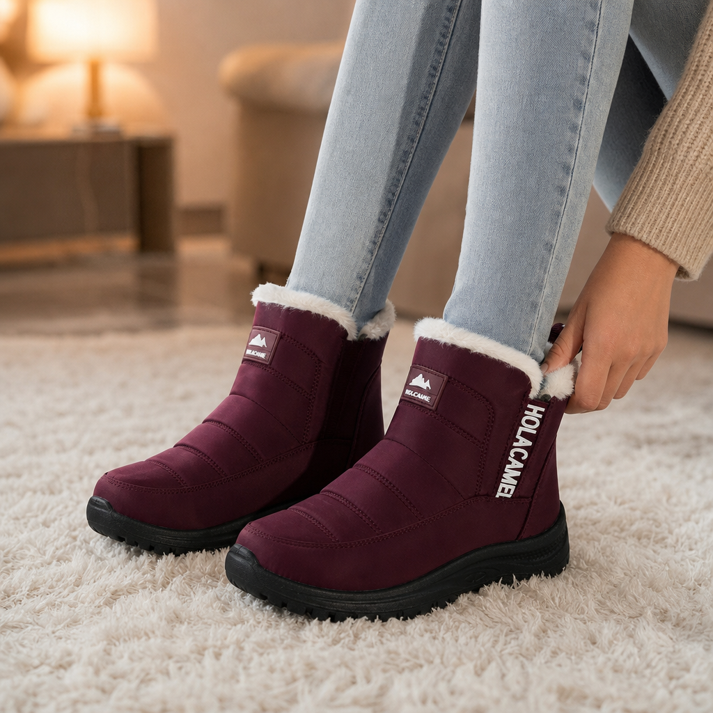 Women's Lined Winter Boots — Warm Waterproof Slip-On 1