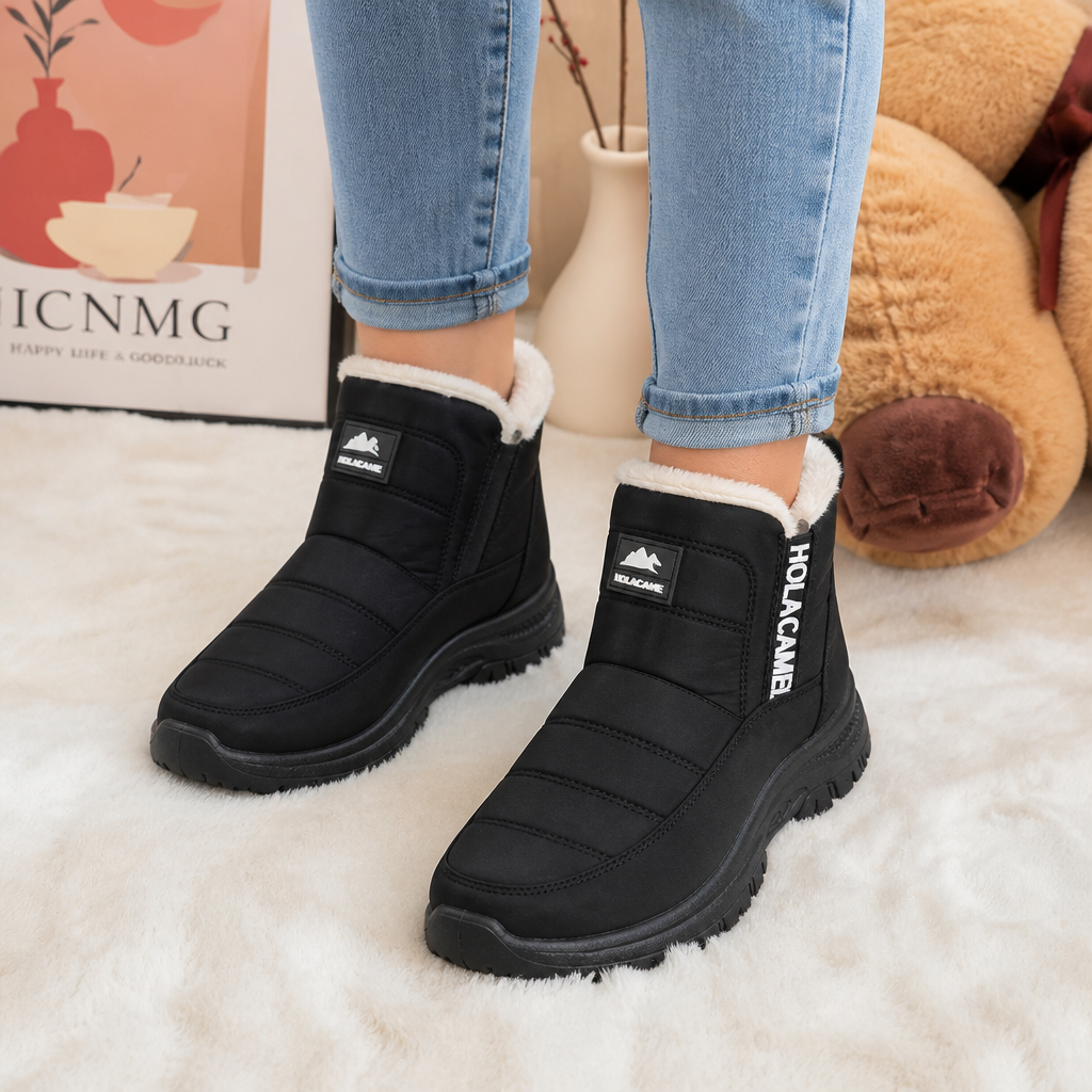 Women's Lined Winter Boots — Warm Waterproof Slip-On 11