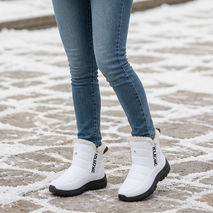 Women's Lined Winter Boots — Warm Waterproof Slip-On 12