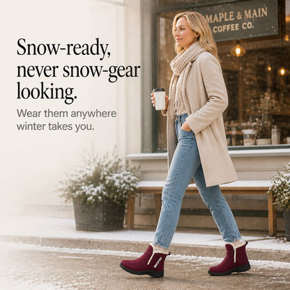 Women's Lined Winter Boots — Warm Waterproof Slip-On 6