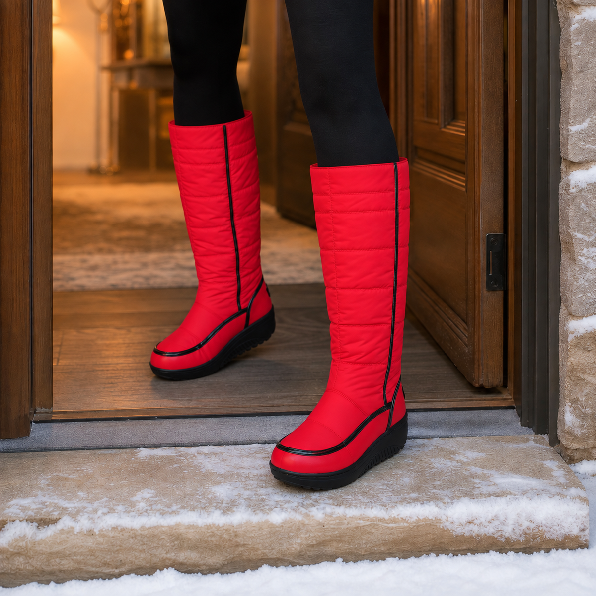 Women's Knee-High Winter Boots Warm Lined — Molvaine 2