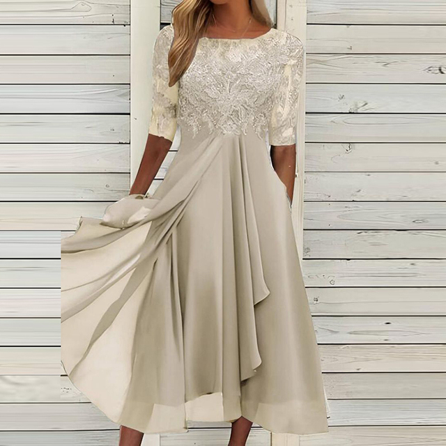 Festliches Kleid Damen — Spitzenkleid in A-Linie 3