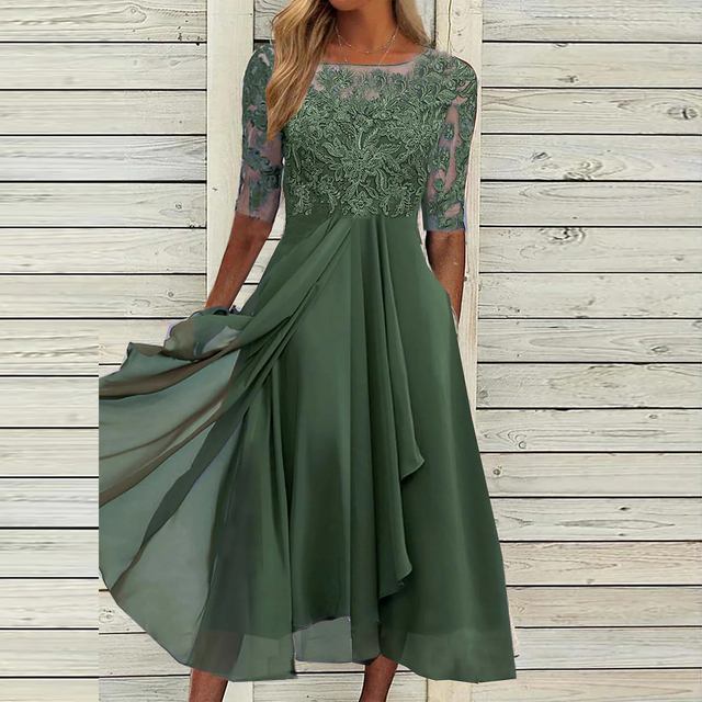 Festliches Kleid Damen — Spitzenkleid in A-Linie 4