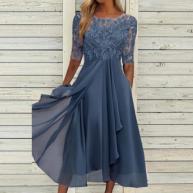 Festliches Kleid Damen — Spitzenkleid in A-Linie 1