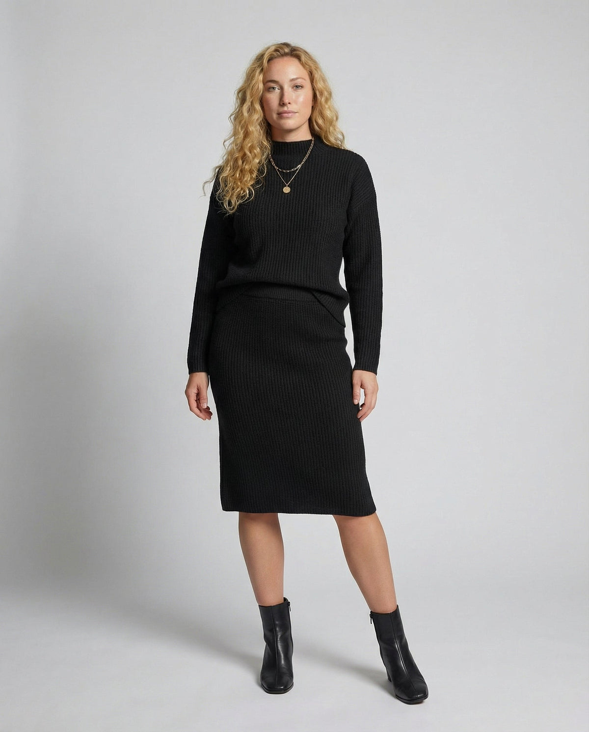 Strick Zweiteiler Damen — Pullover & Rock Set 9