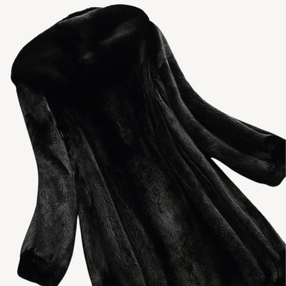 Wintermantel Damen aus Kunstfell — mit Kapuze 2