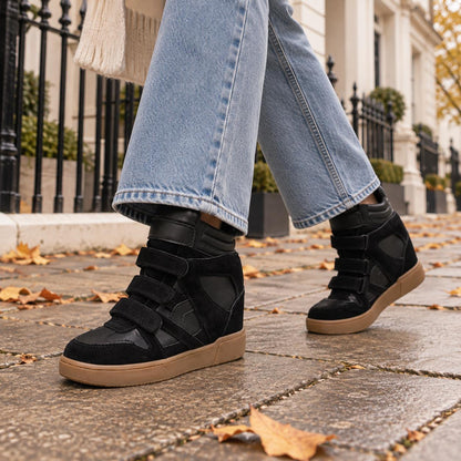 Damen High-Top Sneaker mit verstecktem Keilabsatz – Ansicht 2