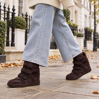 Damen High-Top Sneaker mit verstecktem Keilabsatz
