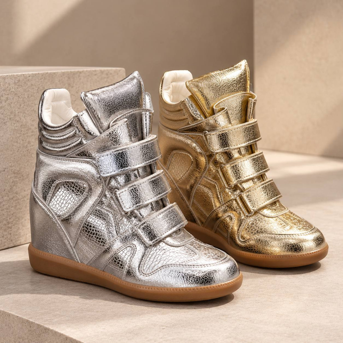 Damen Sneakers mit verstecktem Keilabsatz – Ansicht 2