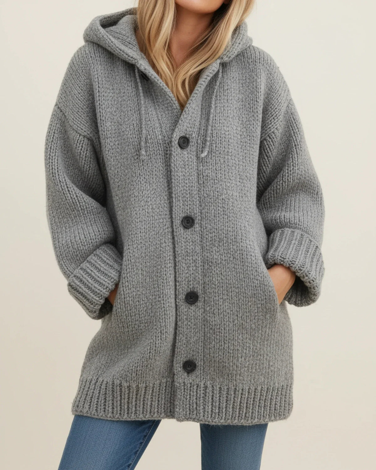 Women's Hooded Oversized Cardigan Jacket — Warm Winter 3