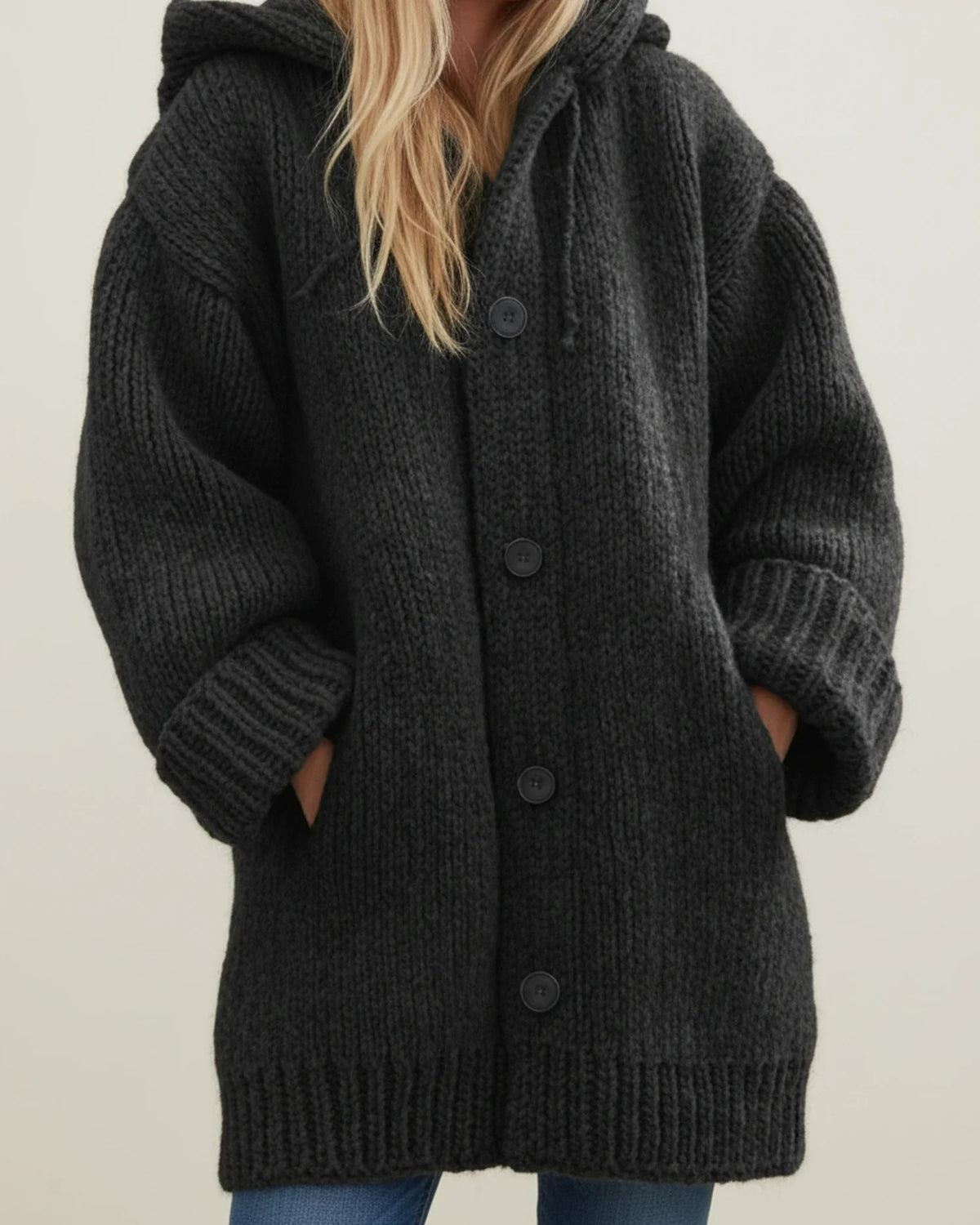 Women's Hooded Oversized Cardigan Jacket — Warm Winter 5