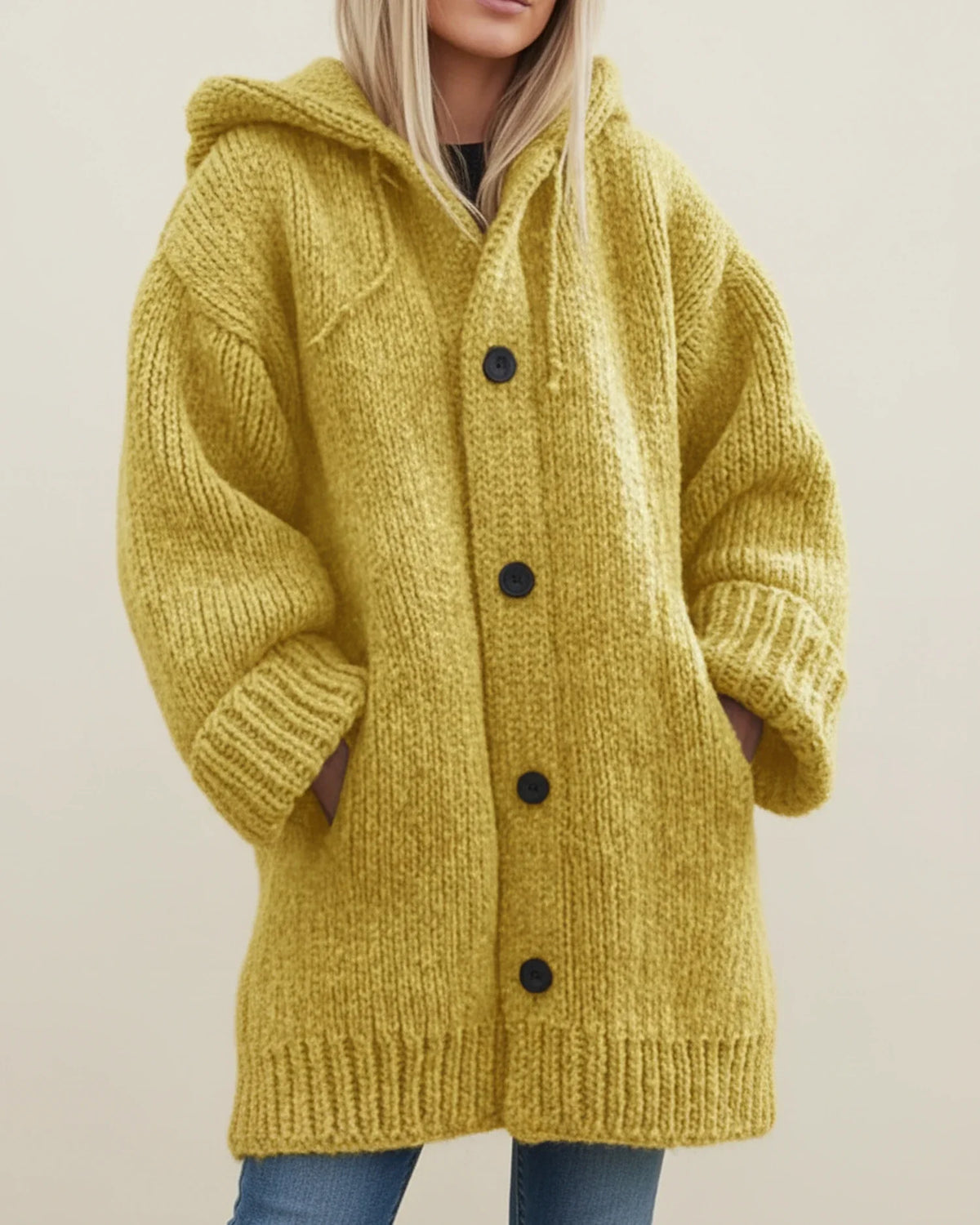 Women's Hooded Oversized Cardigan Jacket — Warm Winter 2