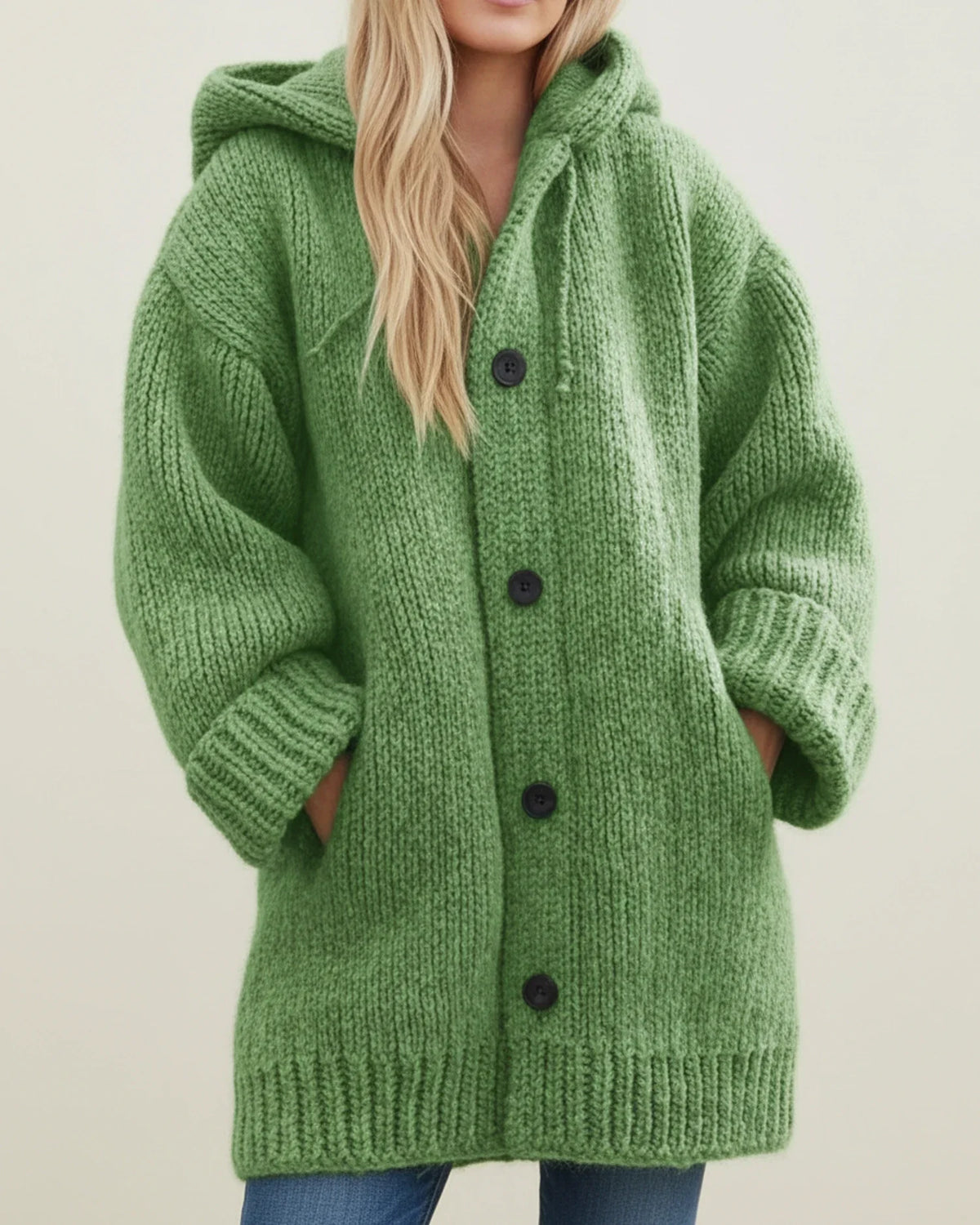 Women's Hooded Oversized Cardigan Jacket — Warm Winter 4