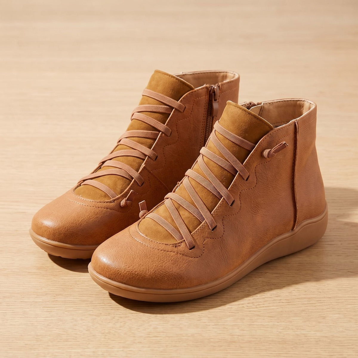 Women's Orthopedic Ankle Boots — Side Zip Lace-Up Comfort 1
