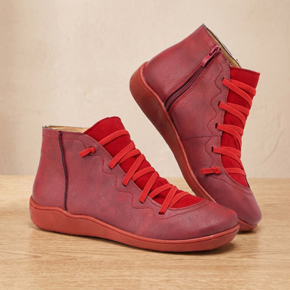 Women's Orthopedic Ankle Boots — Side Zip Lace-Up Comfort 2