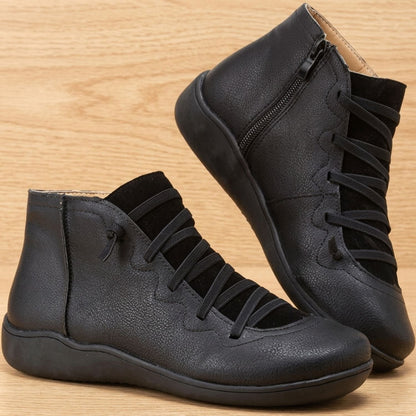Women's Orthopedic Ankle Boots — Side Zip Lace-Up Comfort 3
