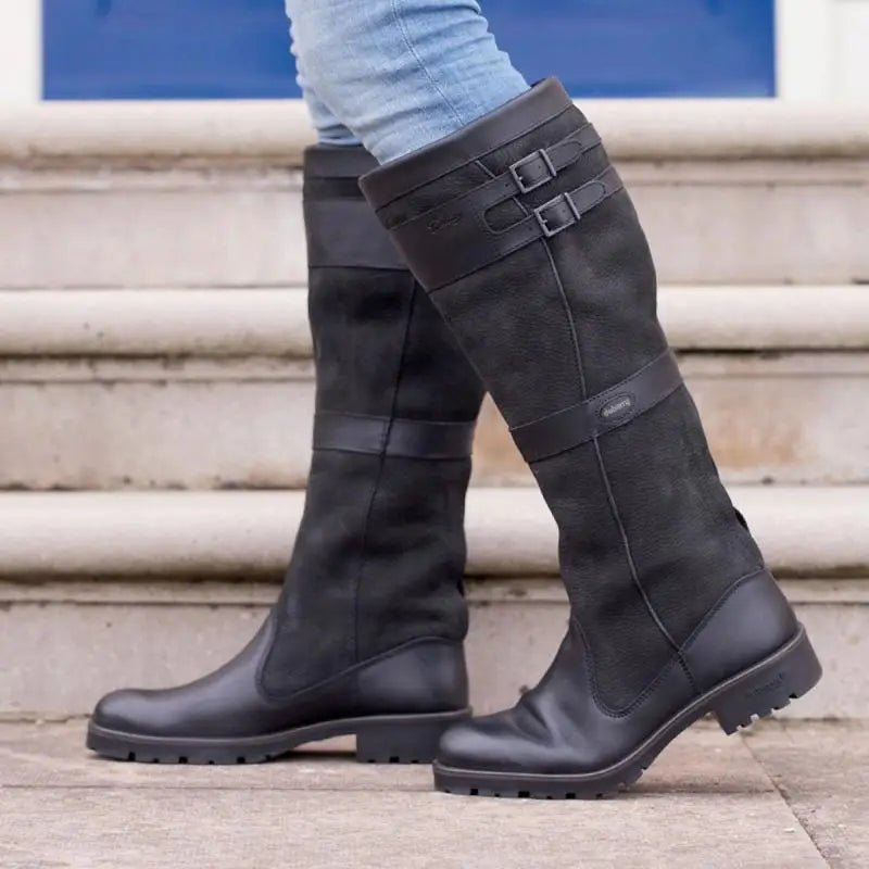 Women's Knee High Leather Boots — Waterproof Pull-On 2
