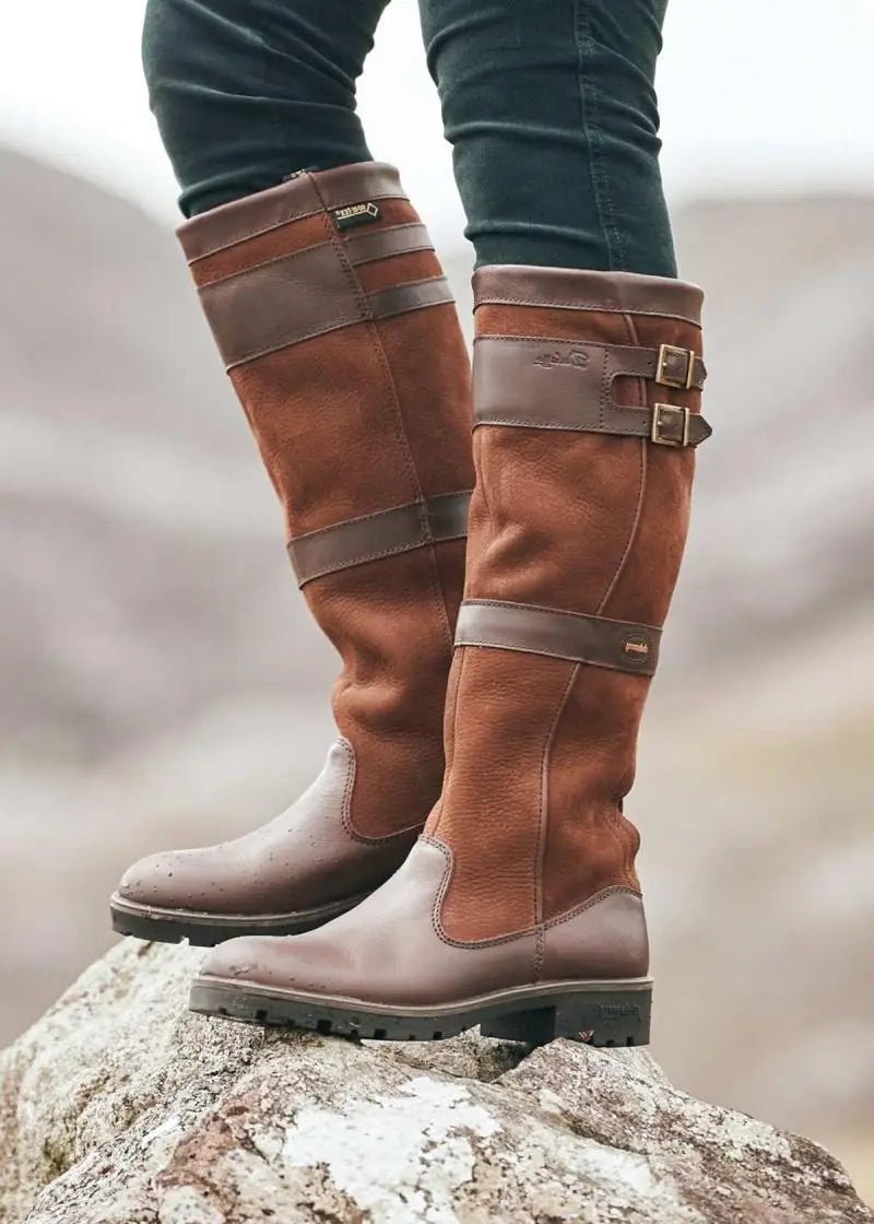 Women's Knee High Leather Boots — Waterproof Pull-On 3