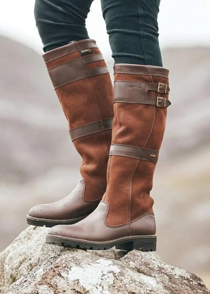 Women's Knee High Leather Boots — Waterproof Pull-On 3