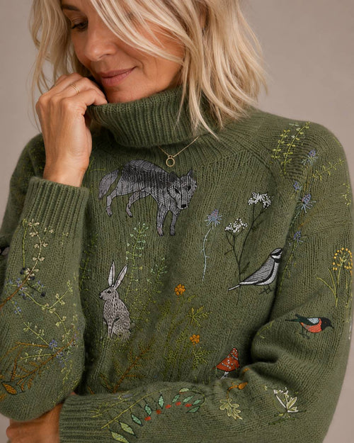 Jackyee – Damen – Grobstrick – Rollkragenpullover