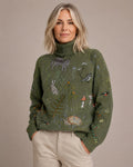 Jackyee – Damen – Grobstrick – Rollkragenpullover