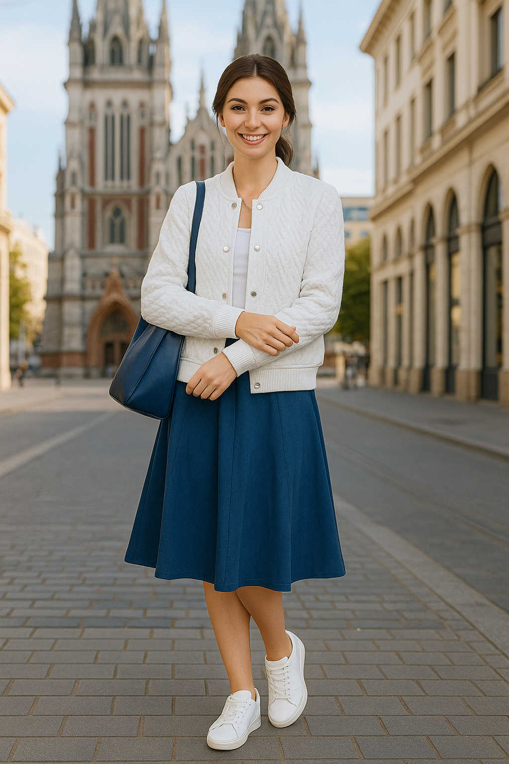 Zopfstrick Strickjacke Damen — Kurz mit Druckknöpfen 9